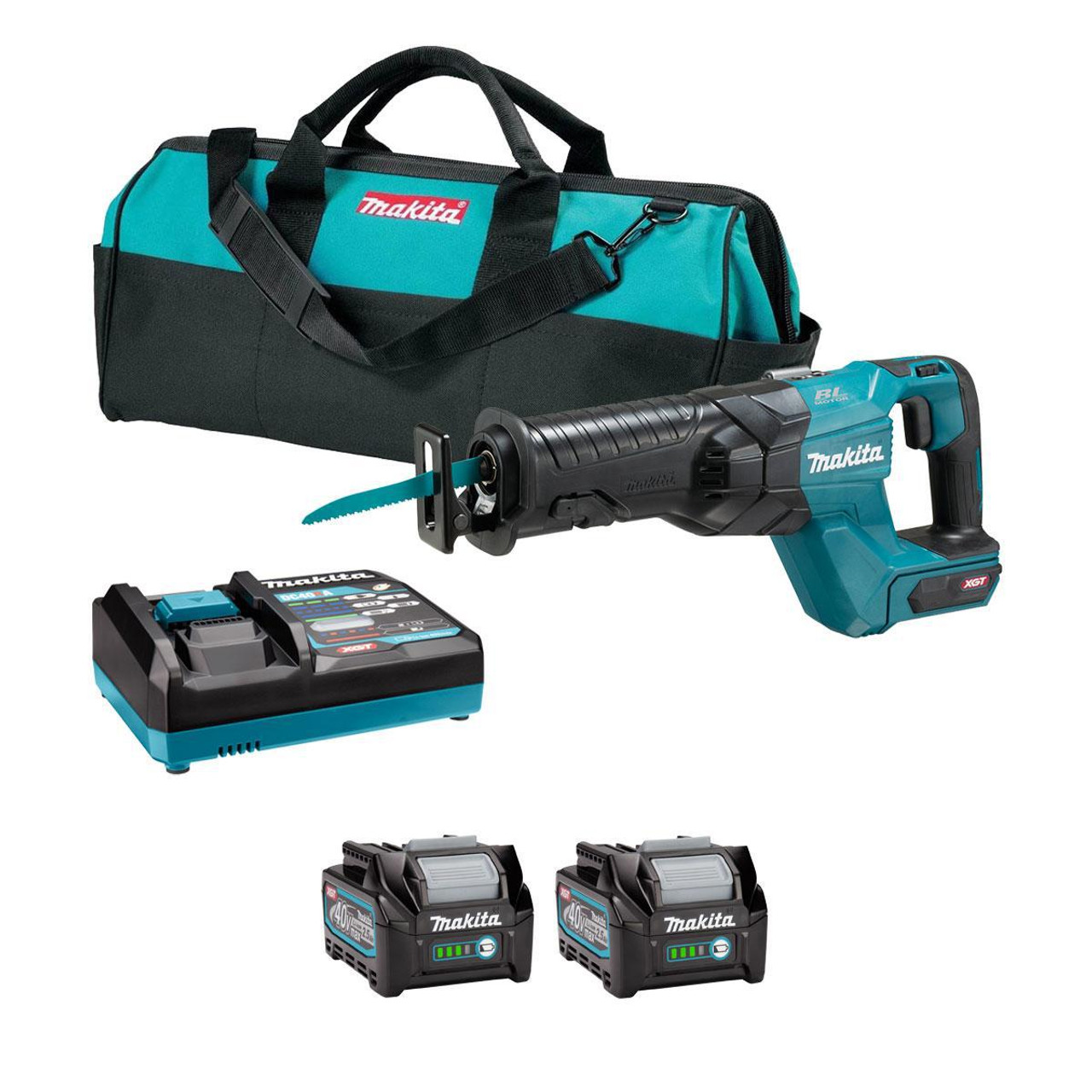 new-jr001gd203-makita-40v-max-reciprocating-saw;-includes-2x-25ah-batteries-and-charger