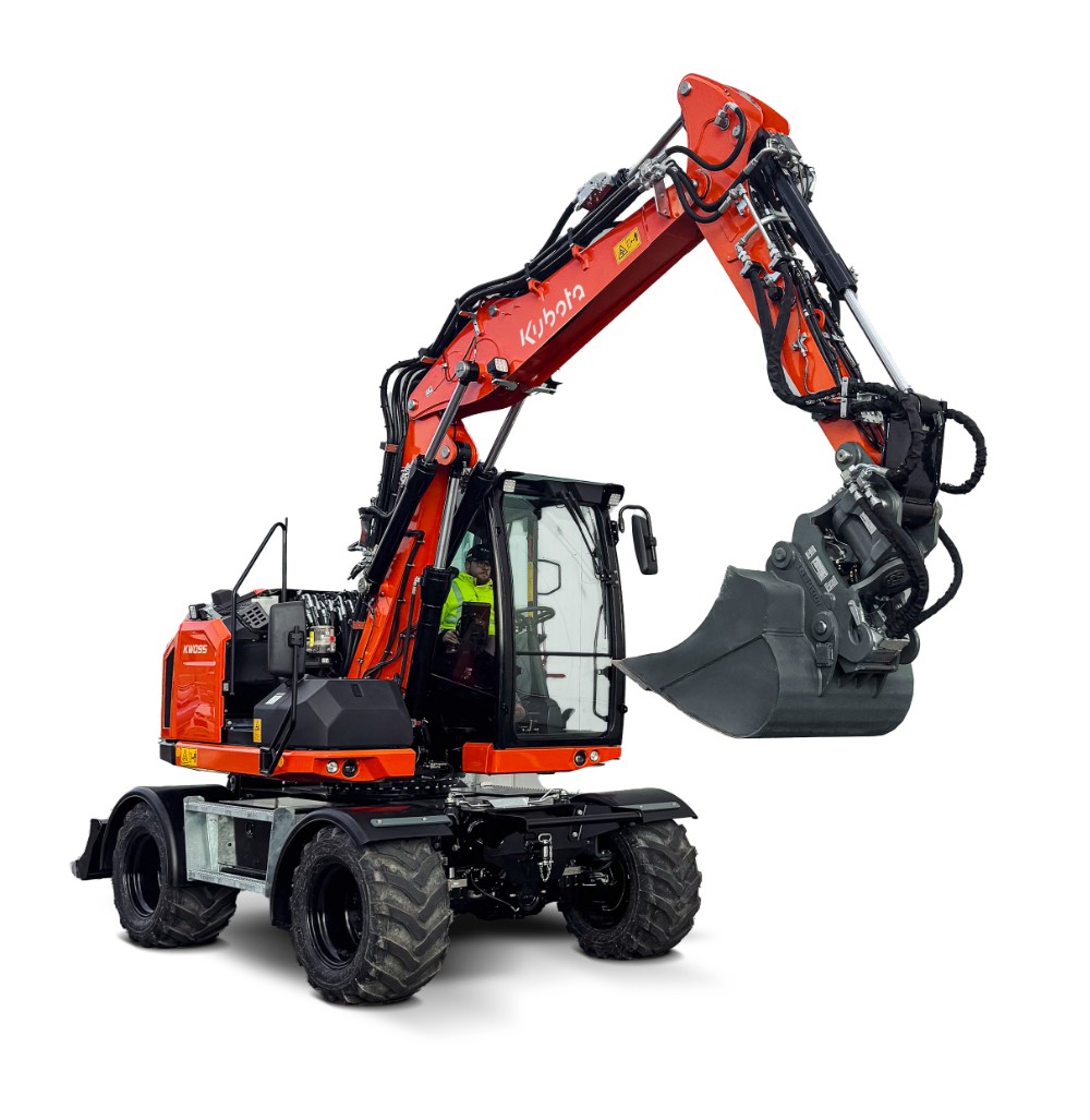 kubota-kw-095-wheeled-excavator-cabin-twin-tyres-long-arm
